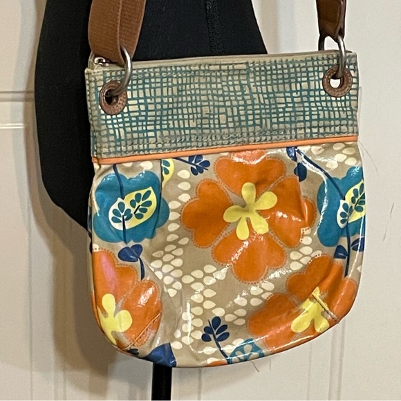 Fossil Key-Per Floral Hippie Boho Crossbody Purse Bag Adjustable Strap - Picture 3 of 5